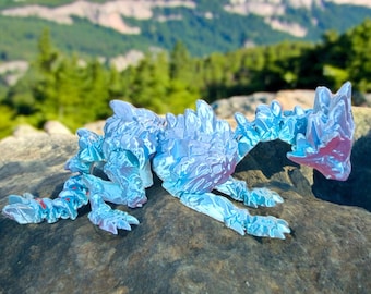 3D Printed Stone Dragon: PLA Fidget Toy, Elemental Design