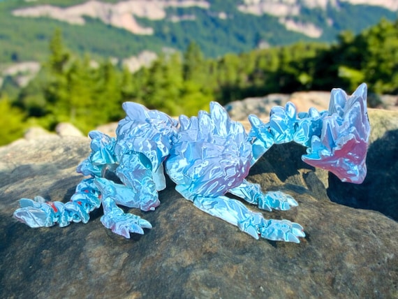 3d print, dragon, Stone dragon, for a teenager, birthday gift, glow in the dark, for an adult, Element, Stone lover, for her, for him