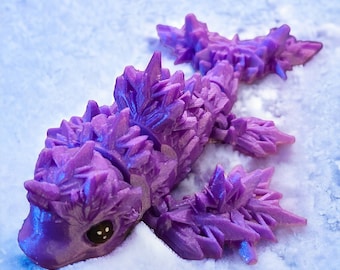 3D Printed Frostphin: PLA Plastic Ice Dolphin, Mystical Creature Toy