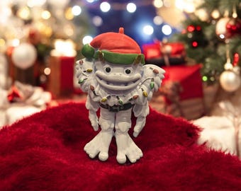 Christmas Yeti Monster: 3D Printed Fidget Desk Toy