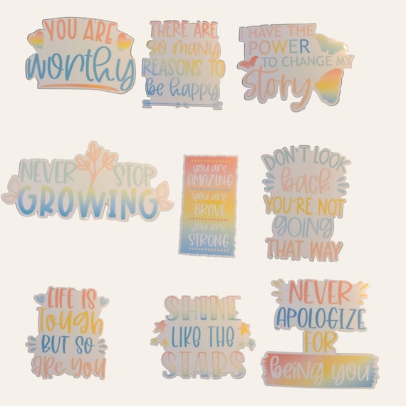Inspiration sticker laptop, mental health sticker,  Motivational stickers, positivity stickers, Affirmation stickers, motivation Gifts
