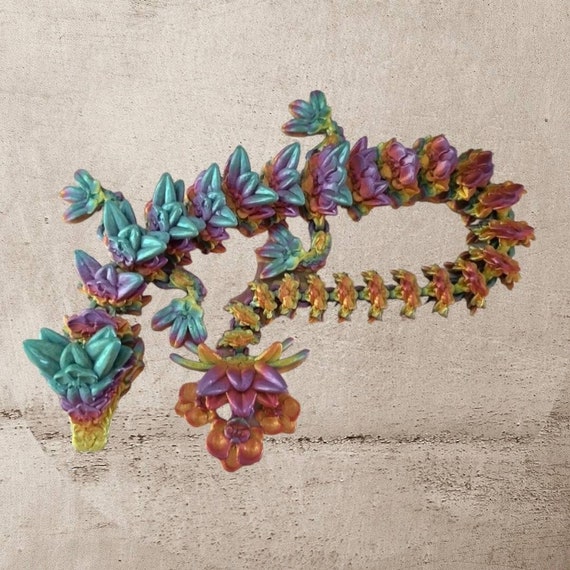 3d print, Orchid dragon, birthday gift for kids , 3d printed toy, birthday gift for her, flower lover gift, garden lover, plant lover