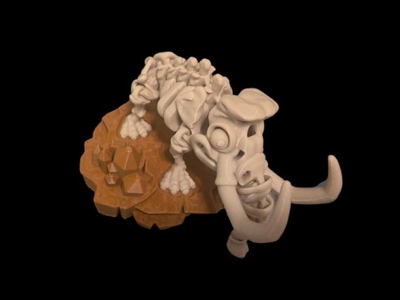 Skeleton Mammoth, Animal, 3d print, gift for a boy, party favor, Fidget, birthday gift, toy, Mammal, Fossil, Bones, Prehistoric