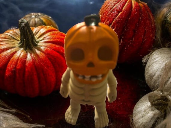 3D Print Articulated Pumpkin Head Skeleton Figurine
