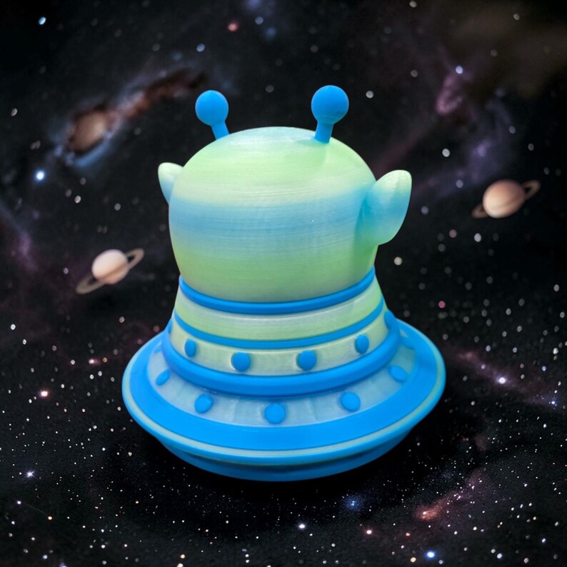 3D Printed Mini Alien Container: Space - Etsy