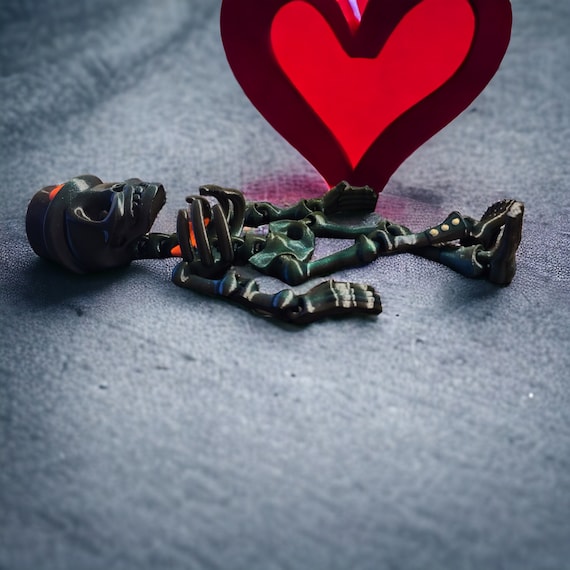 3d print, Dapper Skeleton, Top Hat, Bow tie, flexible skeleton, 3d Human, Valentines Day, Fancy bones, glow in the dark, party decor