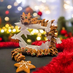 Articulated Gingerbread Dragon: 3D Printed Christmas Holiday Decor