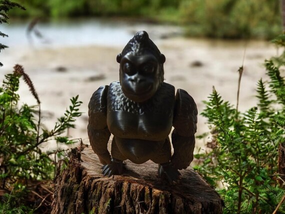 Gorilla, 3d print, fidget, animal, birthday gift, child toy, glow in the dark, fidget, Articulated