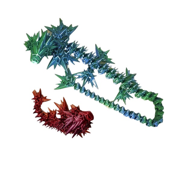 Mom and baby 3d printed dragon, crystal dragon, flower, rose dragon, sea dragon, Cinderwing, glow in the dark, Mothers day, Birthday gift
