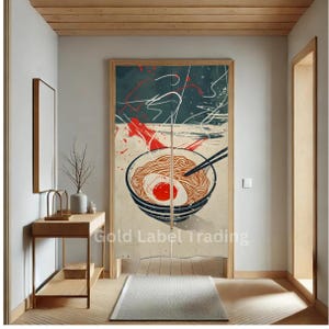 Japanese Noren Door Curtain,  Japanese Ramen Retro Noren, Kitchen Door Decoration, Doorway Curtain, Room Divider, Kitchen doorway Curtain
