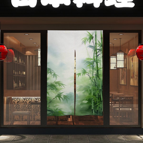 Japans bamboebos Noren, woondecoratiegordijn, gordijn voor huisdecoratie, perfect voor deuropening, muurhangende decoratie, kamerverdelers