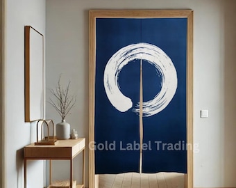 May include: A pair of blue room dividers with a white circle design. The dividers are made of fabric and have a wooden frame. The text "Gold Label Trading" is visible in the bottom right corner of the image.