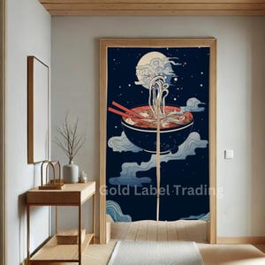 Japanese Style Noren Door Curtain,  Japanese Art Noren, Kitchen Door Decoration, Doorway Curtain, Room Divider, Kitchen doorway Curtain