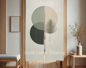 Bohemia Noren Door Curtain, Japanese Noren, Japanese Doorway Curtain, Doorway Curtain for Kitchen Partition Bedroom, Boho Art Curtain