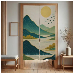 Japanese Noren, Aesthetic Door Curtain, Room Divider for Home Decor, Japanese Doorway Curtain, Minimalist Wall Hanging, Spiritual Home Decor
