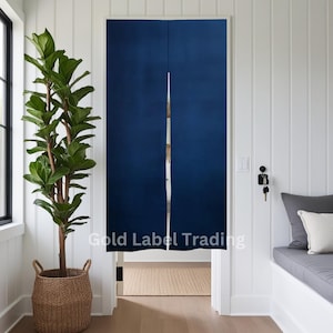 Japanese Dark indigo Noren, Japanese Door Curtain, Curtain for Home Decoration, Perfect for Doorway, Wall Hanging Curtain, Room Dividers