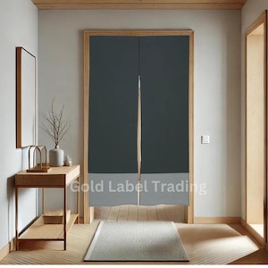 Japanese Noren, Japanese Door Curtain, Dual Color Curtain, Room Divider, Door Curtain, Dark Noren Curtain