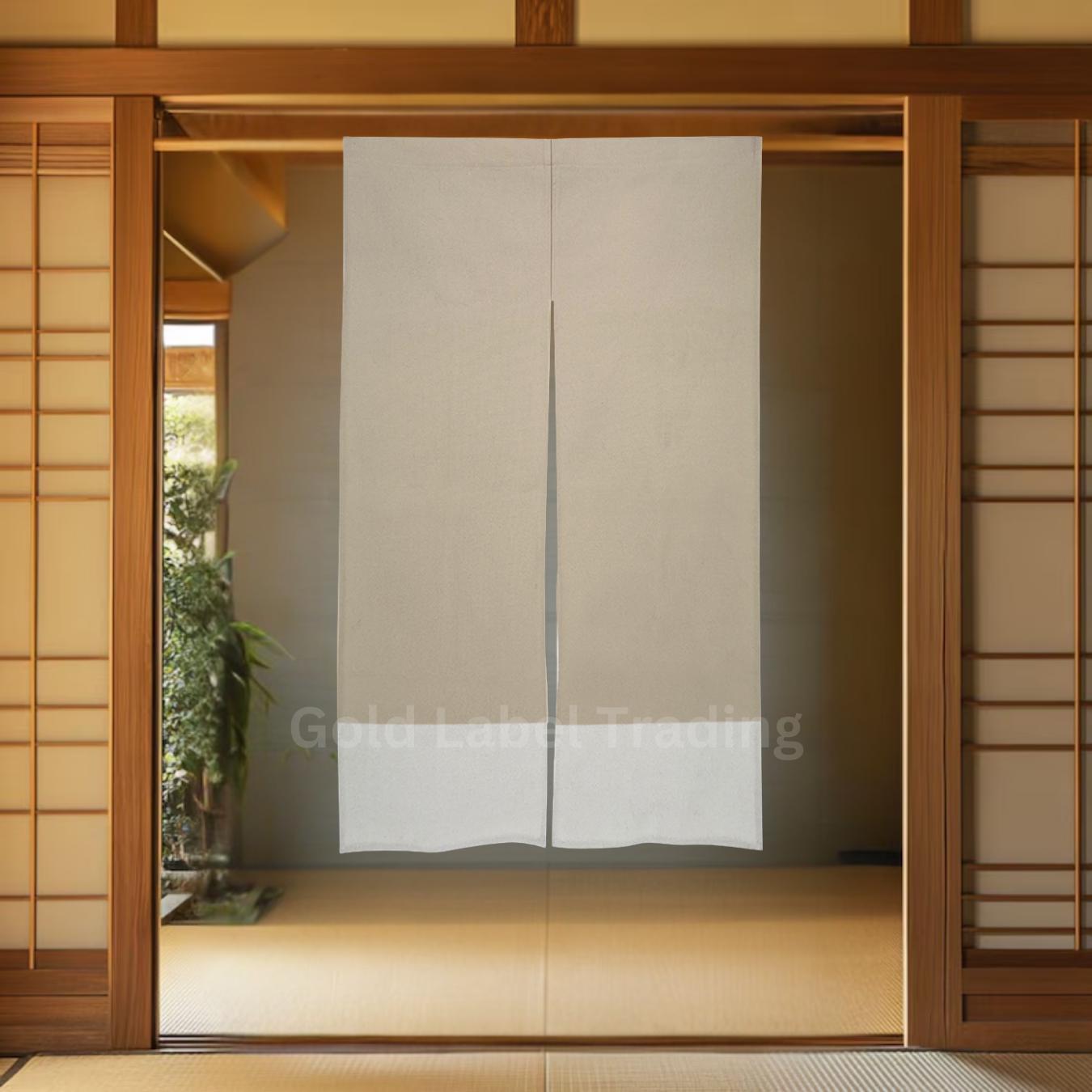 Noren Door Curtain, Japanese Noren Curtains Doorway Panel, Linen