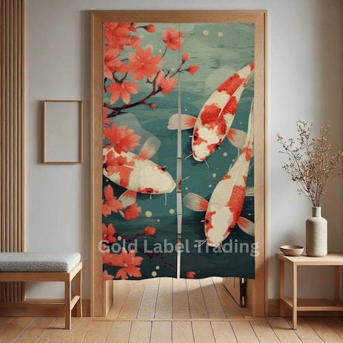 Noren Curtain, Katsushika Hokusai, Japanese Noren, Door Curtain