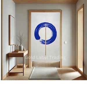 Japanese Noren, Kyoto Enso Door Curtain, Door Curtain, Japanese Pattern Hemp Curtain, Japanese lucky curtain, Door Curtain, Room Divider