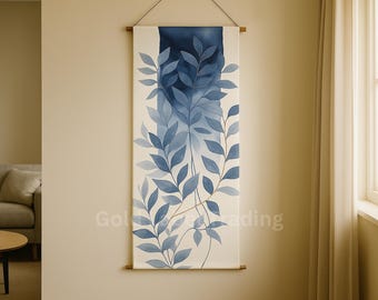 Hanging Wall Art Tapestry, Japanese Wall Scroll, Botanical Tapestry, Tapestry Hanging Wall Art Minimalist Wall Hanging, Room Aesthetic