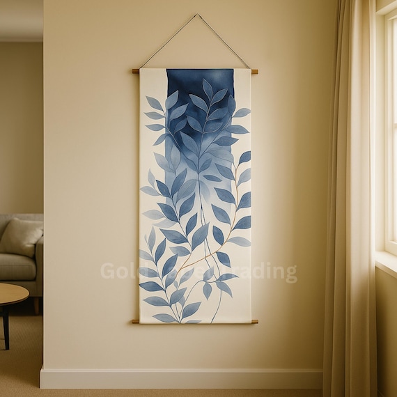 Hanging Wall Art Tapestry, Japanese Wall Scroll, Botanical Tapestry, Tapestry Hanging Wall Art Minimalist Wall Hanging, Room Aesthetic