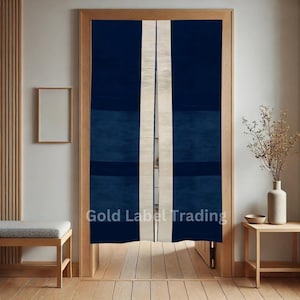 Japanese Traditional Indigo Noren Curtain - Traditional Room Divider for Home Decor - Japanese Noren - Doorway Curtain - Kyoto Door Curtain