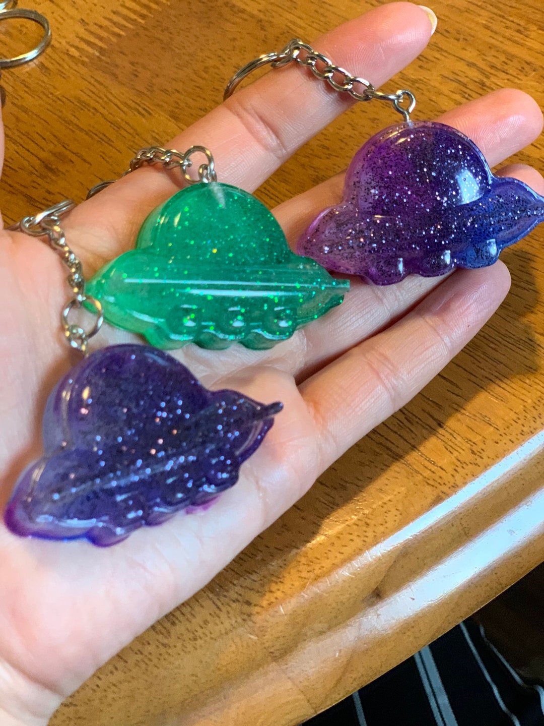 UFO Keychains, Ufo Gift, Ufo Resin Keychain, Keychains for Boys