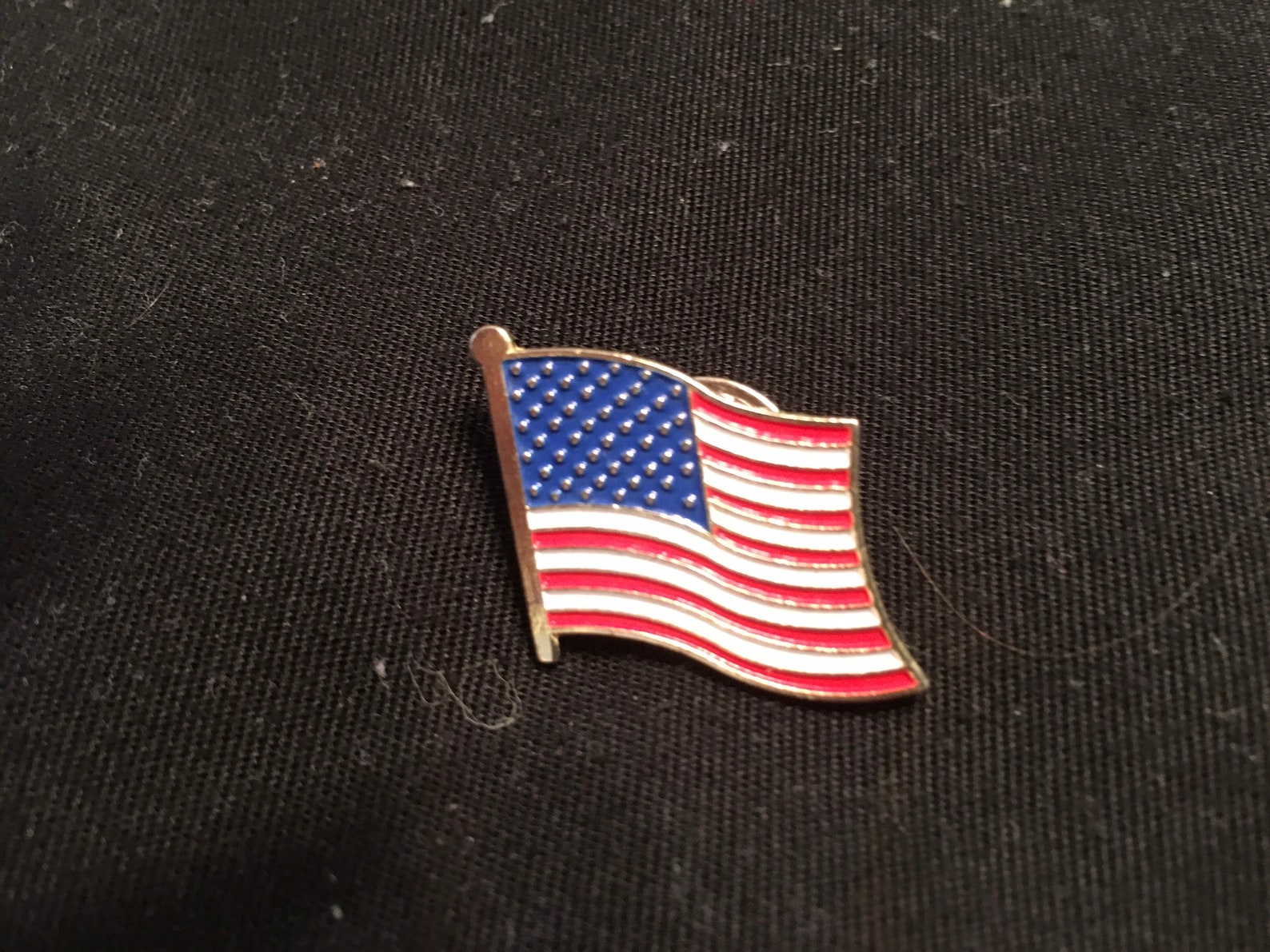 3/4'' waving American flag metal pin 001 | Etsy