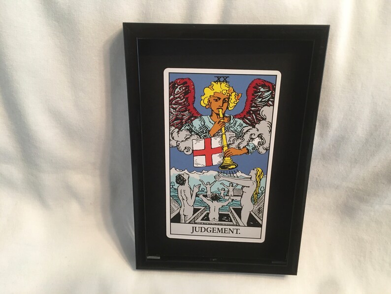4'' X 6'' Framed Judgement Tarot Card Etsy