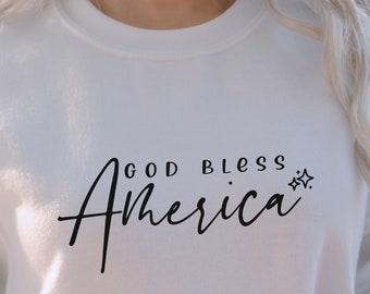 God Bless America SVG: Patriotic 4th of July Design (Digital File)