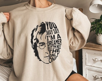 Dreamer SVG File |  John Lennon Svg | Positive Svg | Motivational, inspirational Design EPS Png Dxf Cricut Cut Files Silhouette Cut Files