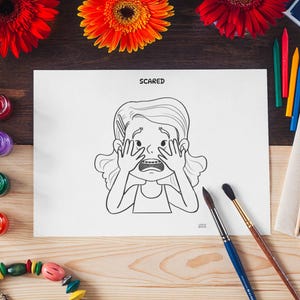 Feelings Colouring Pages | Colouring Pages for kids | Emotions Activity Sheets | SEL Child Therapy | Coping skills PDF | Strong feelings