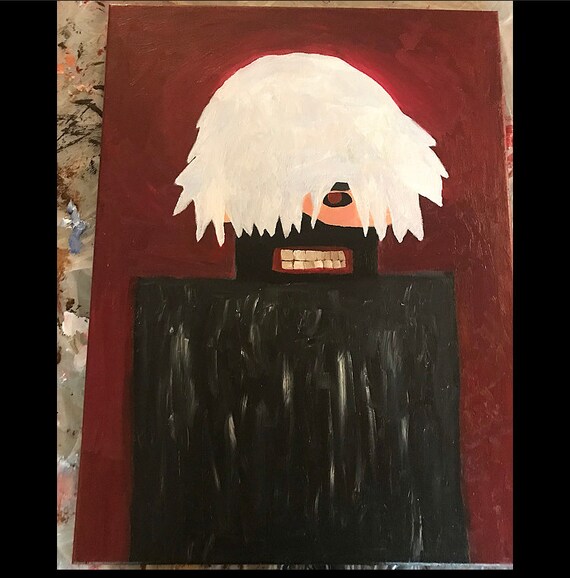 Tokyo Ghoul Ken Kaneki Painting Etsy
