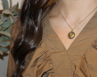 mixed metal heart necklace