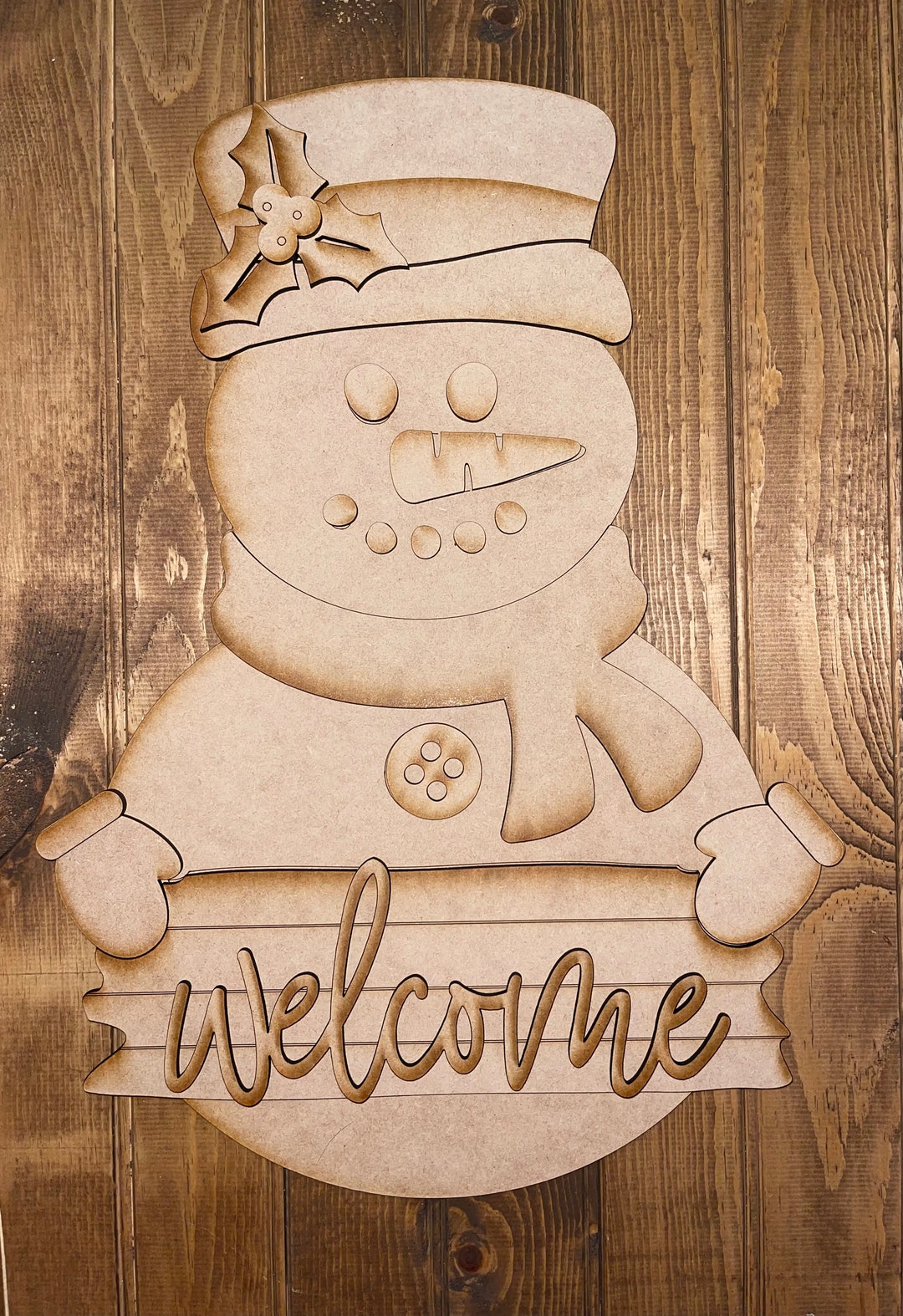 Snowman Door Hanger, Winter, Welcome, DIY - Etsy