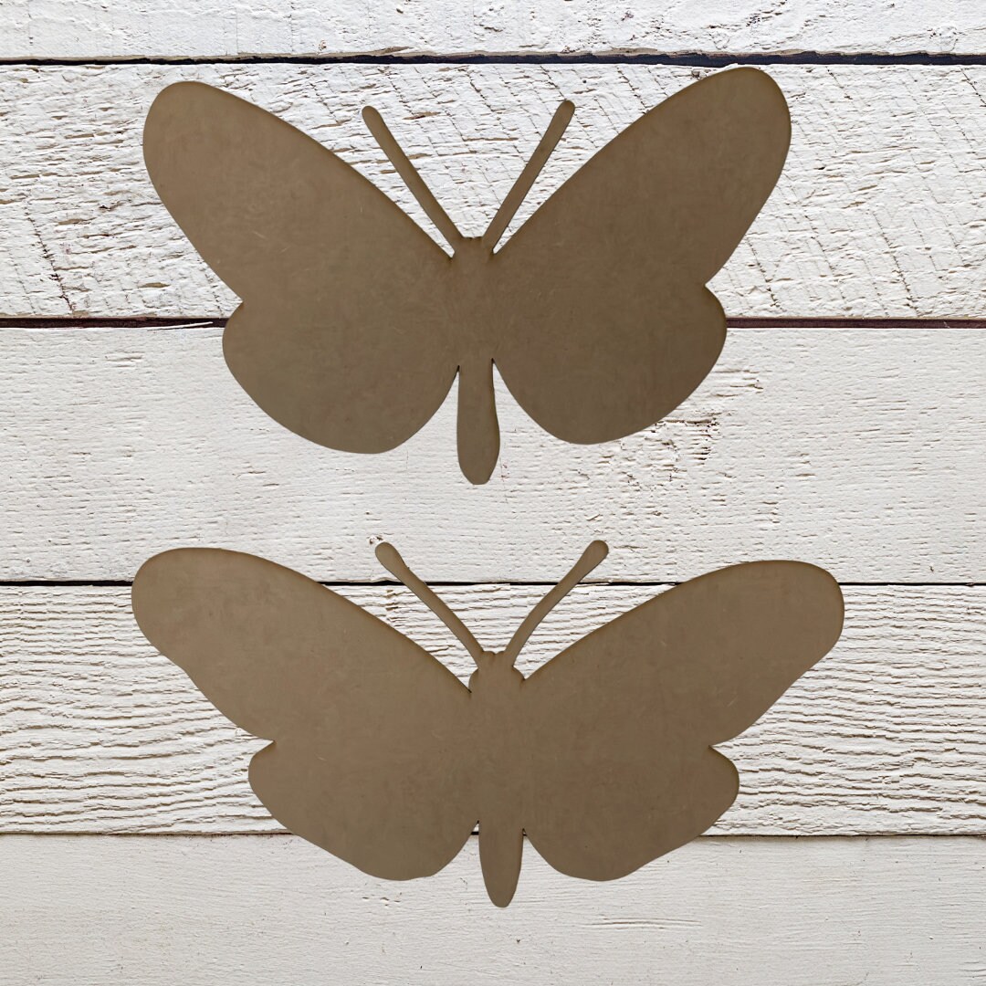 Two Etched Butterflies Cutouts Chalk Couture DIY Etsy