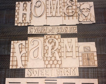 Farm Word blocks, farm, DIY
