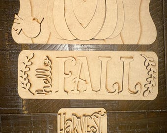 Fall Pumpkins, truck interchangeable, DIY