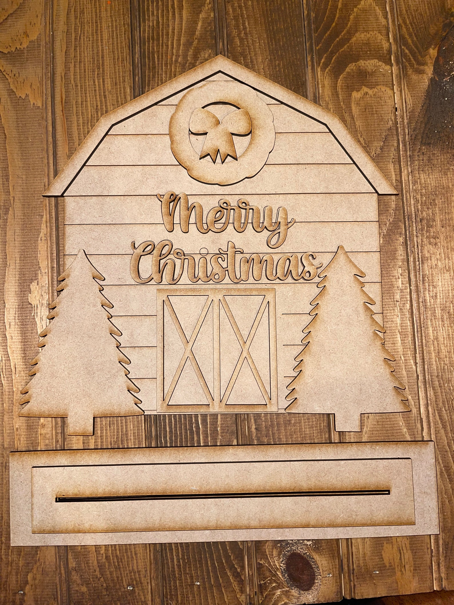 Merry Christmas Barn, Standing Barn, DIY - Etsy