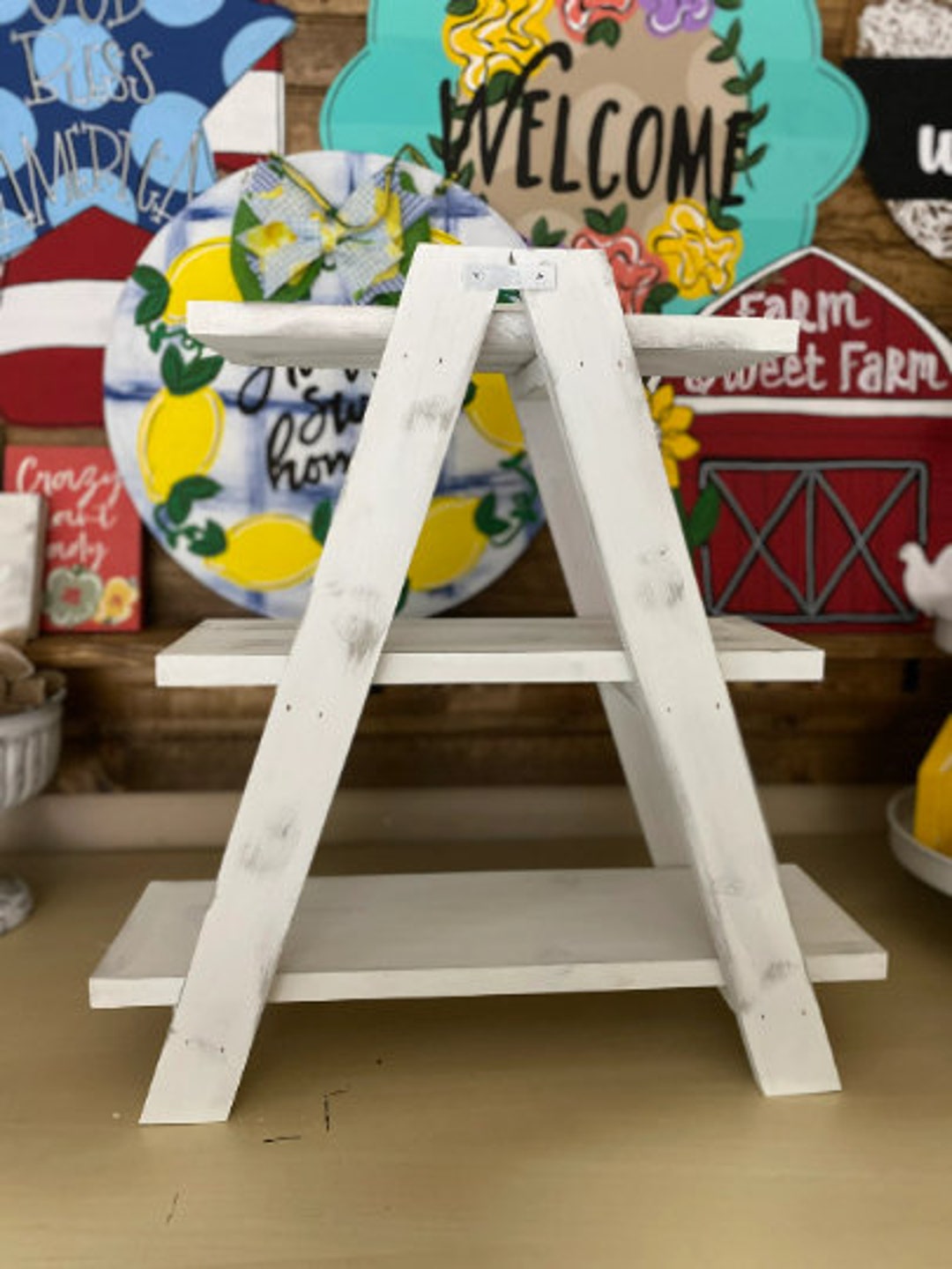 Ladder, Tiered Tray Ladder, DIY, Home Decor, Decorate Trays Etsy