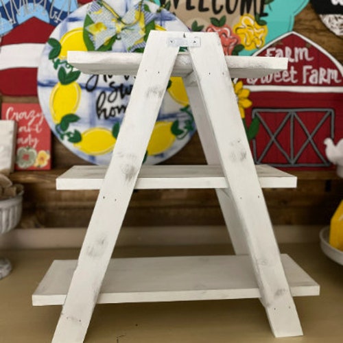 Ladder Tiered Tray Ladder DIY Home Decor Decorate Trays Etsy