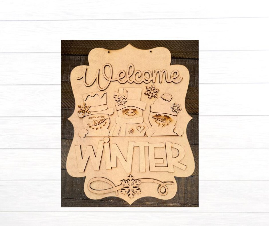 Simple Winter Sign Welcome Winter, Sign, DIY - Etsy