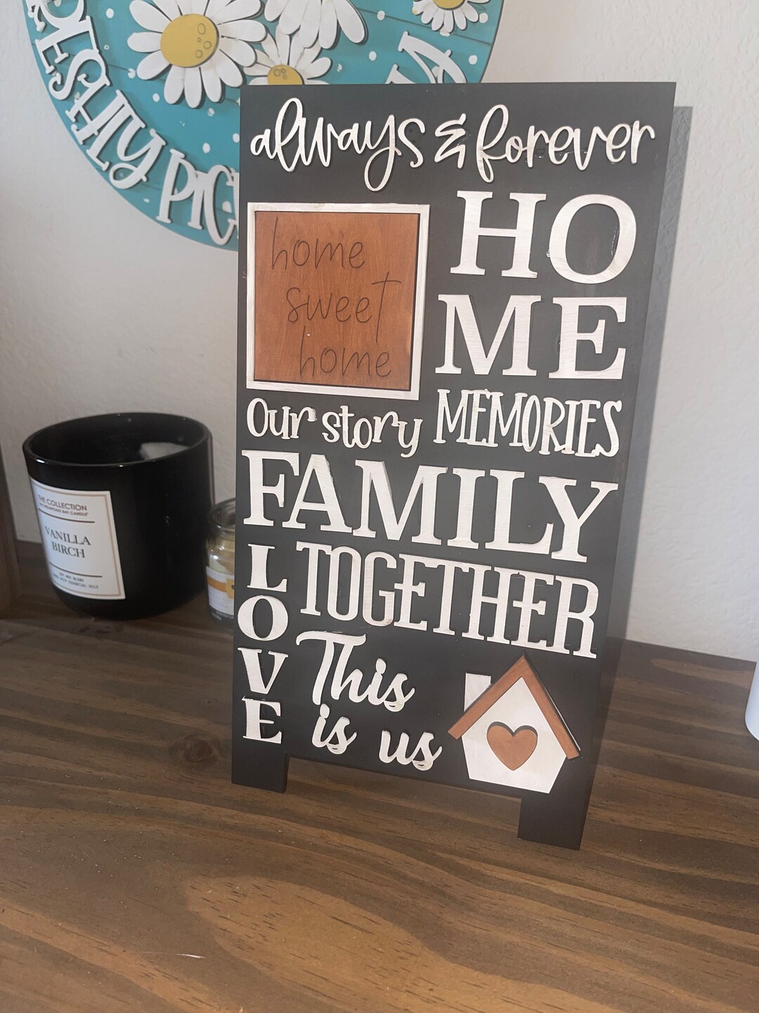 Home Sign Sign Stands Family Diy Etsy