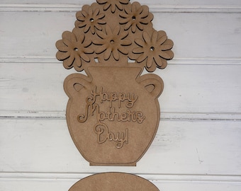 Standing mothers day flowers, mothers day, shelf sitter, happy mothers day, DIY