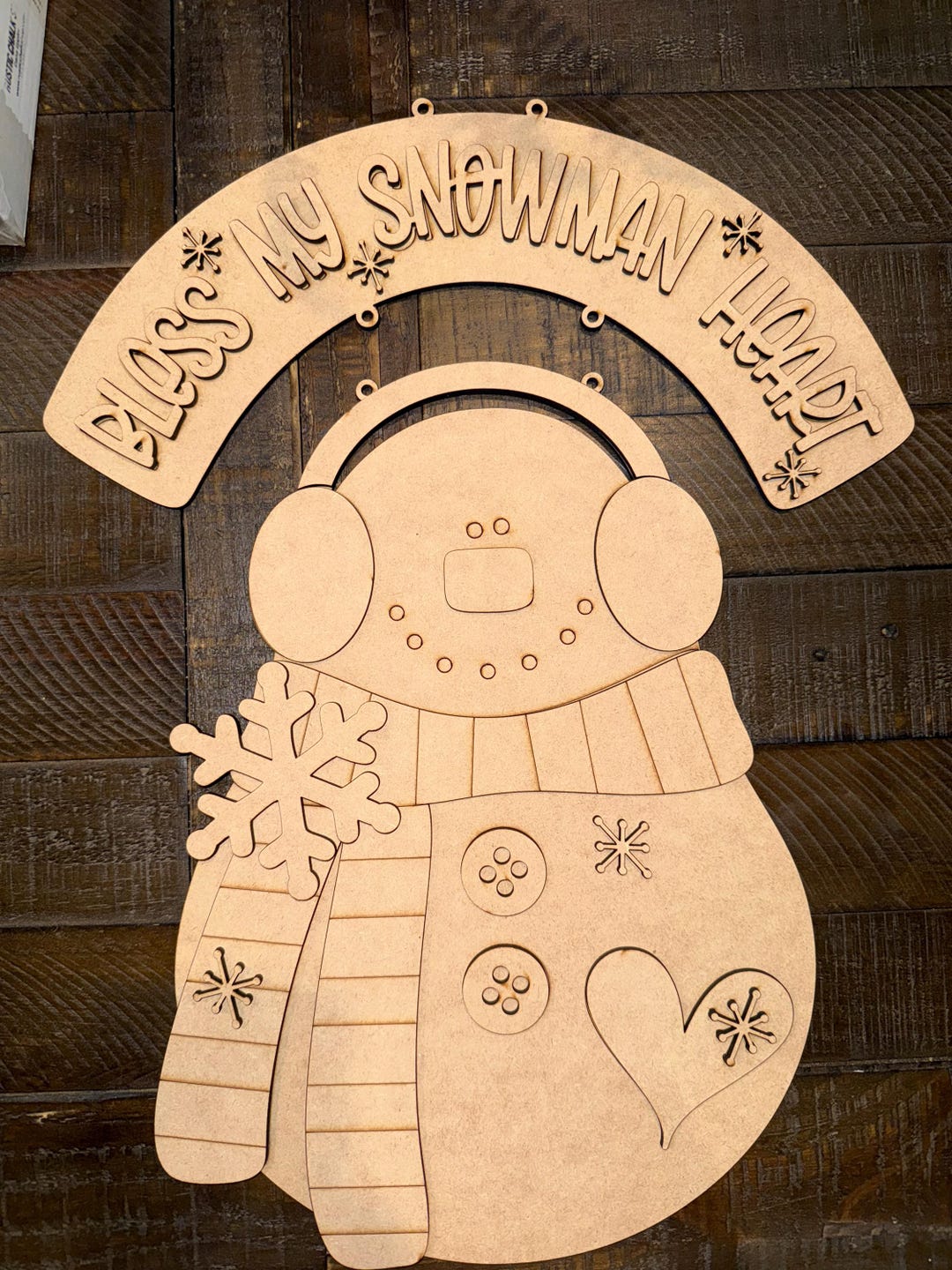 Snowman Door Hanger, DIY - Etsy