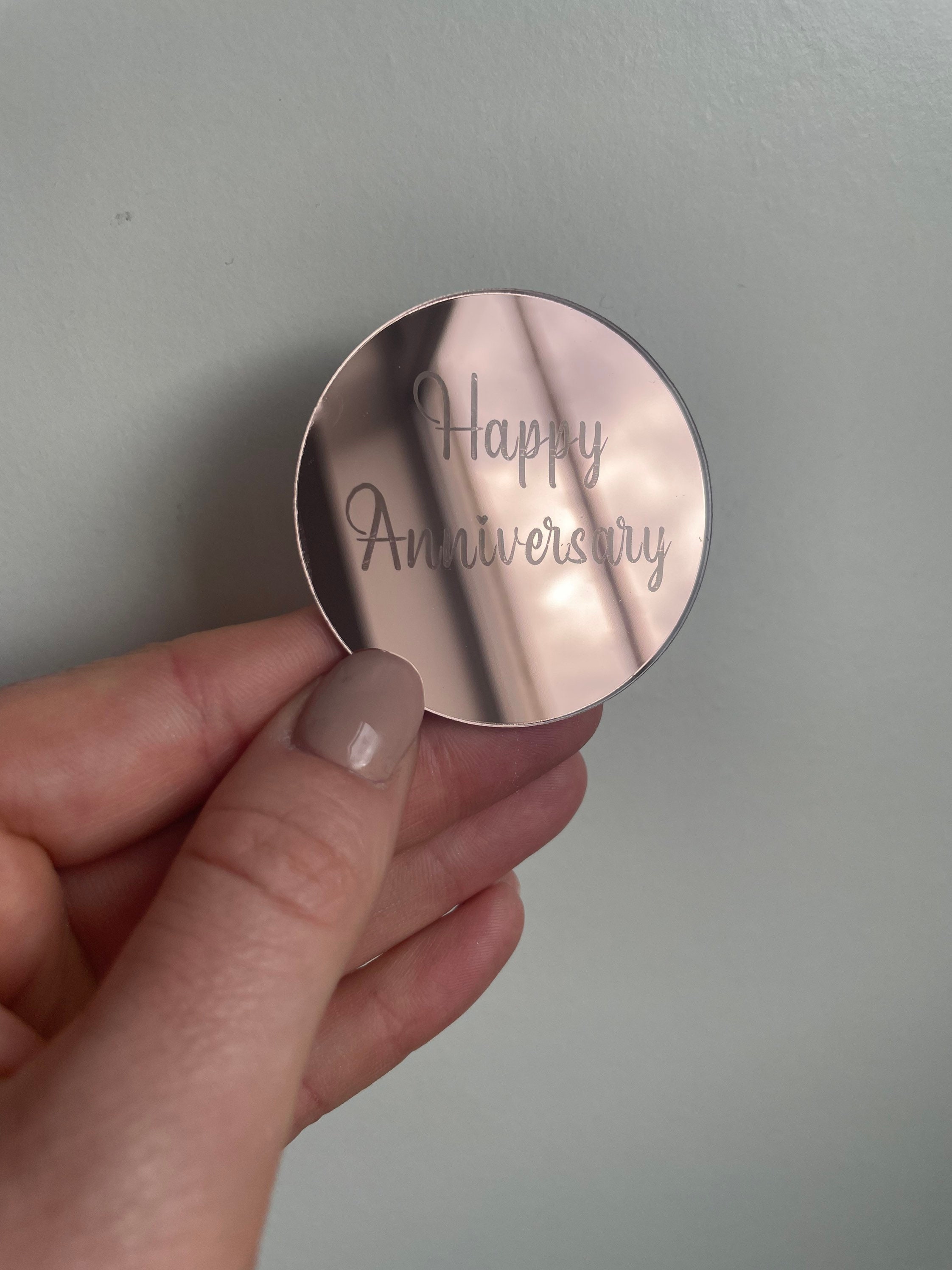 Happy Anniversary Cupcake Topper Cupcake Charm Disc Etsy