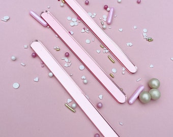 Cakesicle sticks - Acrylic cake sticks - Cake pop sticks - Mirror Cakesicle sticks - Rose gold cake stick -  Gold Cakesicle sticks