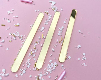 Cakesicle sticks - Acrylic cake sticks - Cake pop sticks - Mirror cakesicle sticks - Rose gold cake stick -  Gold Cakesicle sticks