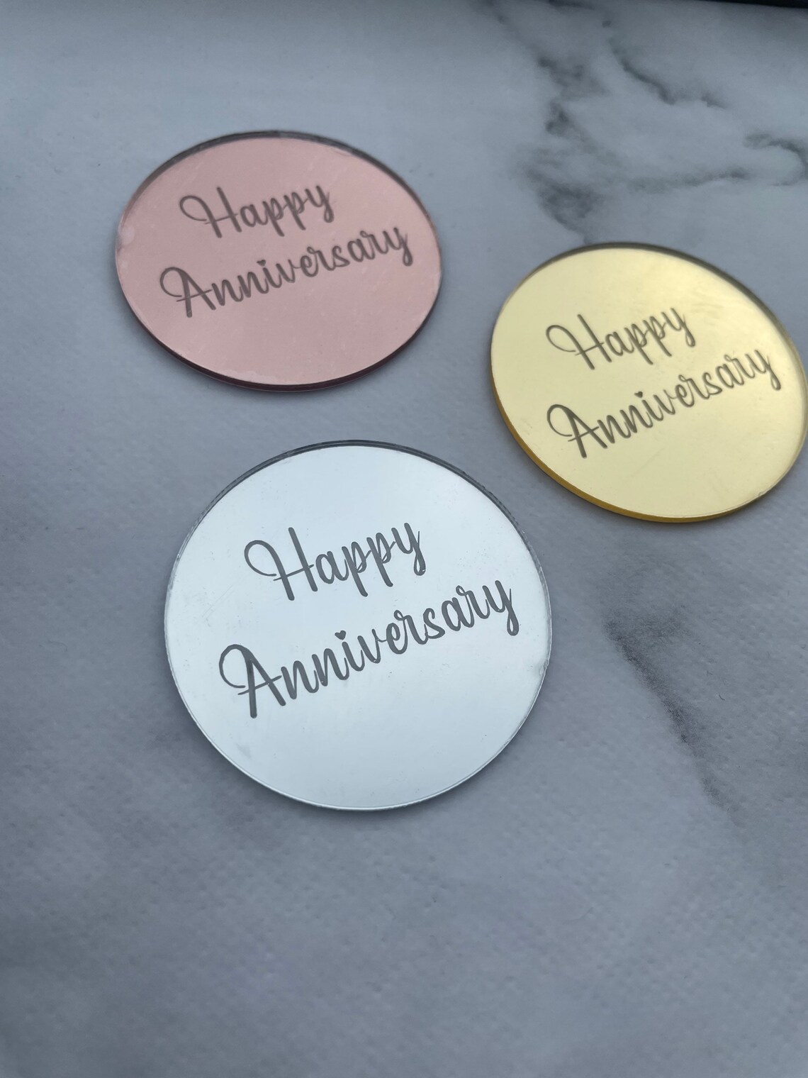Happy Anniversary Cupcake Topper Cupcake Charm Disc Etsy